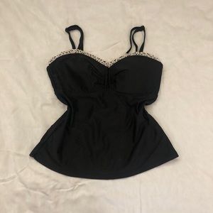 Vintage coquette grunge cami ruffle polkadot tank